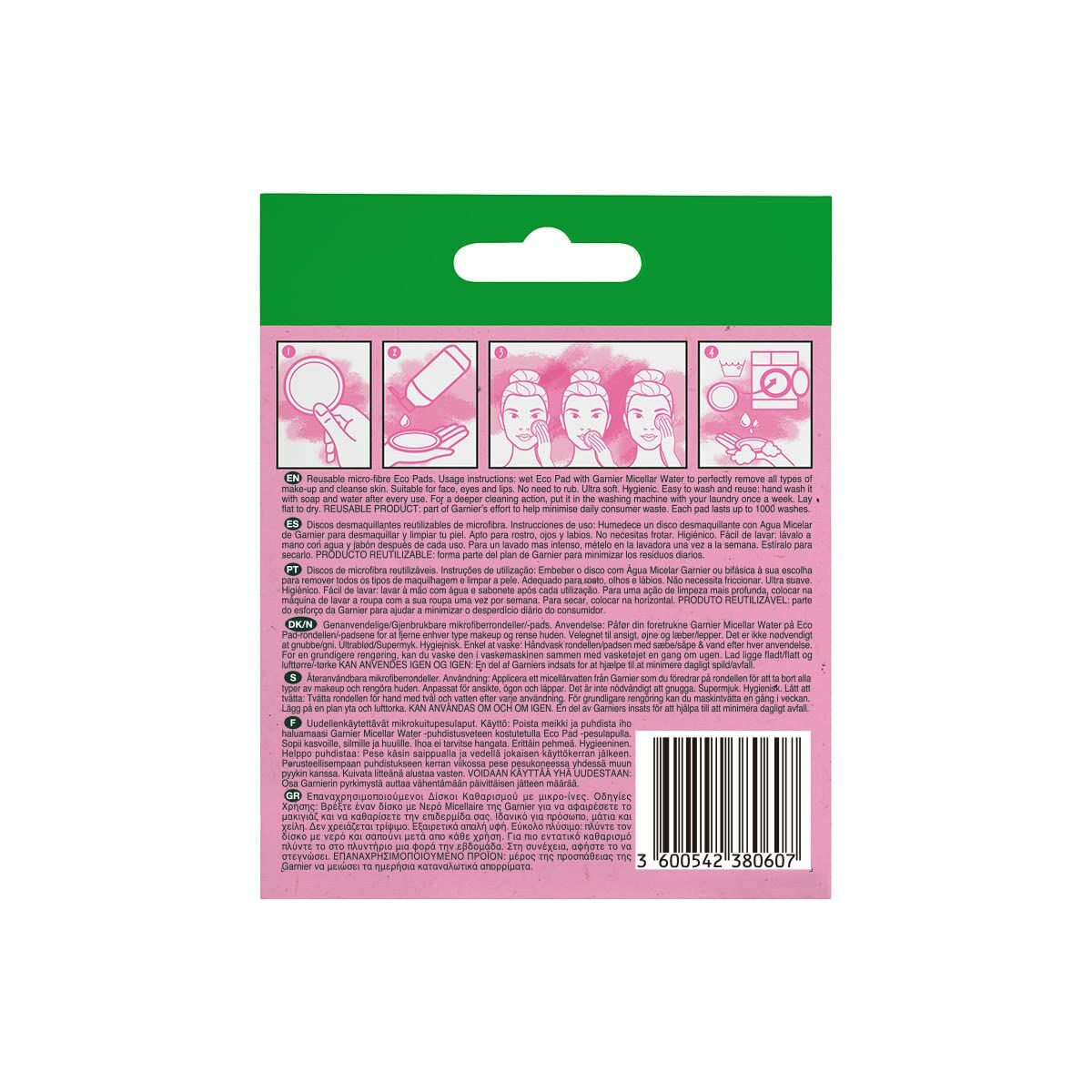 Make-up Remover Pads Garnier Skinactive Washable -  Beauty, Skin care -  Garnier.