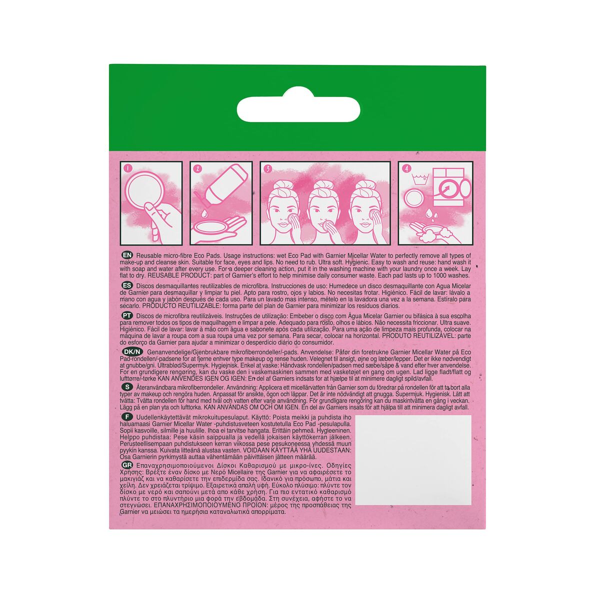 Make-up Remover Pads Garnier Skinactive Washable -  Beauty, Skin care -  Garnier.