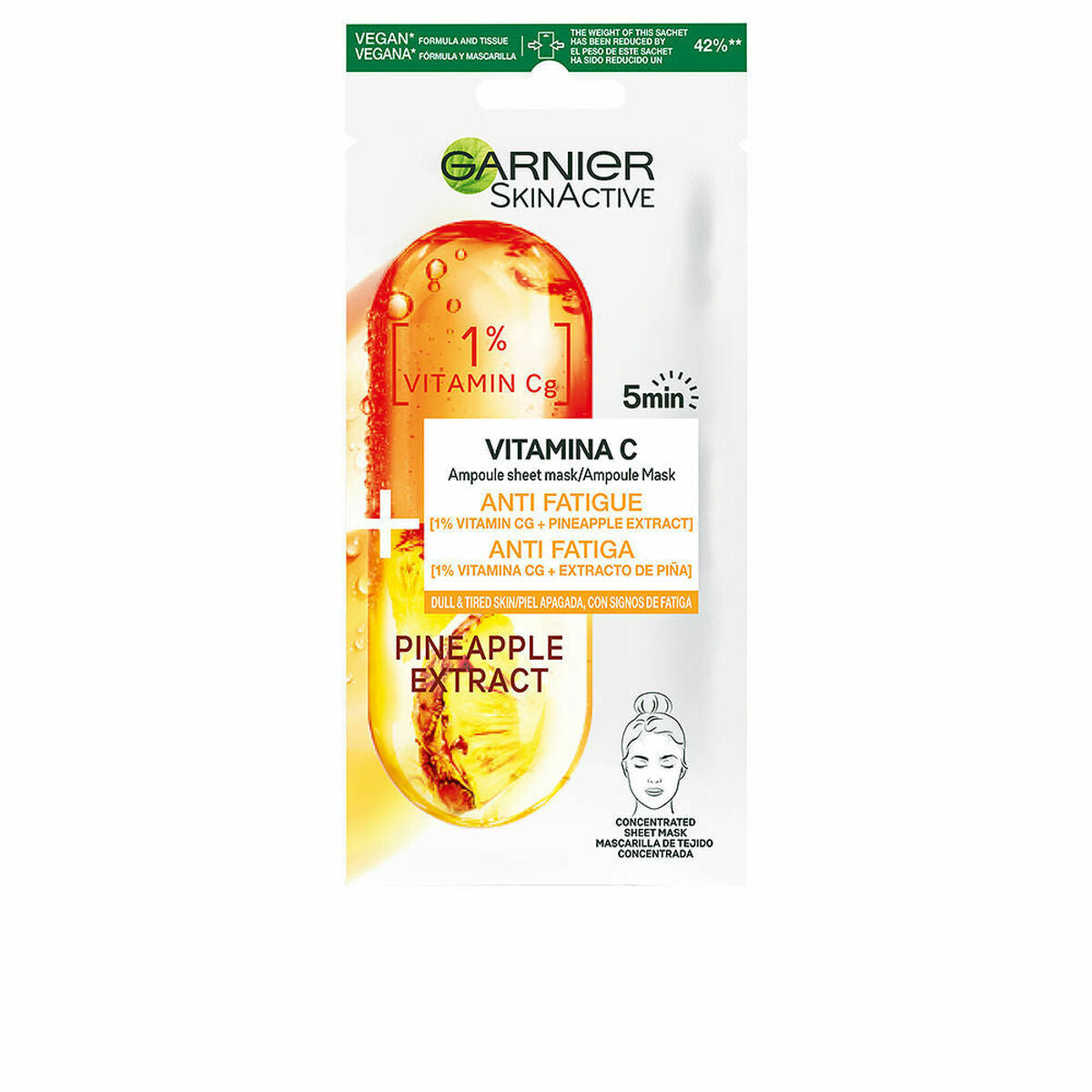 Toning Face Mask Garnier SkinActive Vitamin C -  Beauty, Skin care -  Garnier.