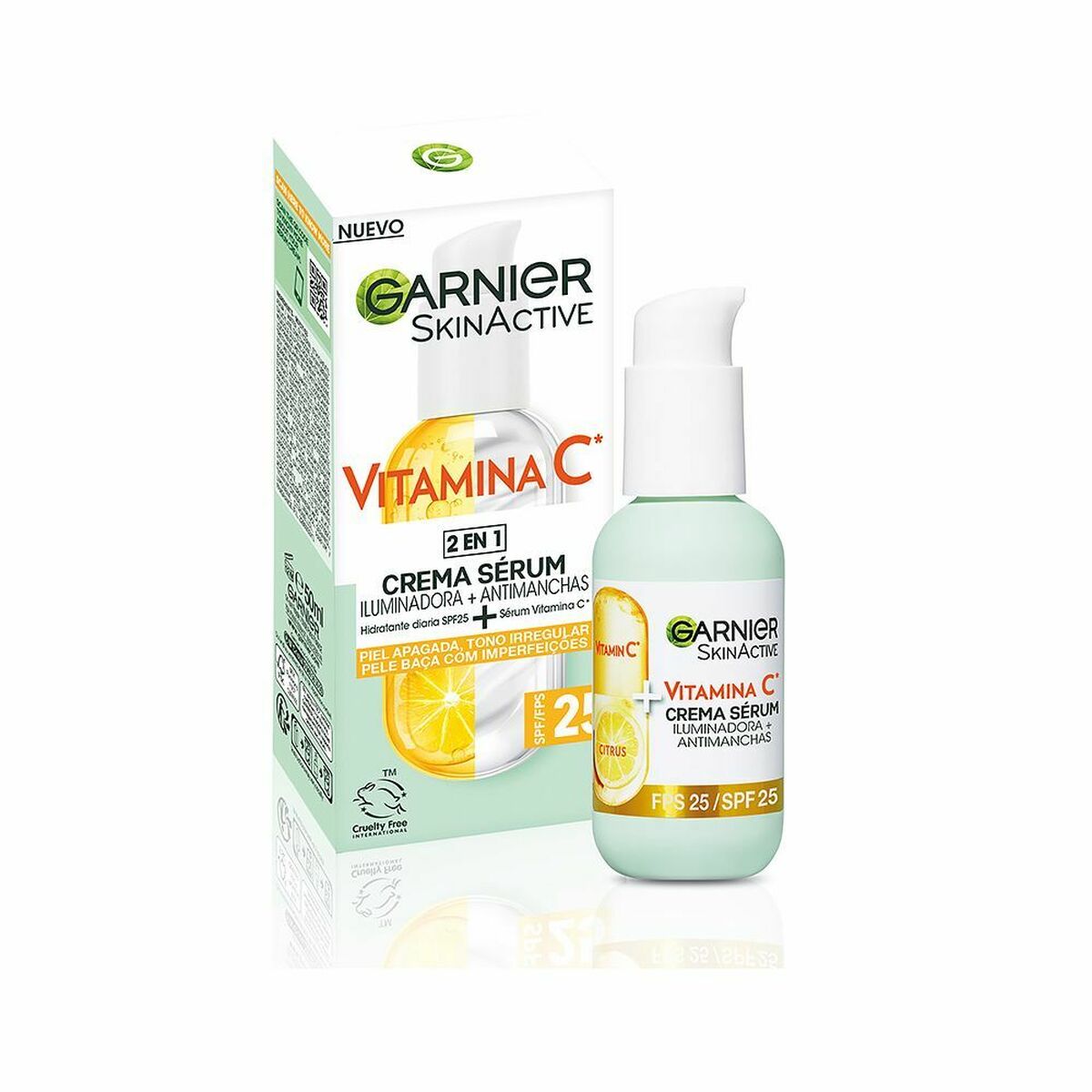 Cream + Serum Garnier Skinactive Vitamina C Spf 25 50 ml -  Beauty, Skin care -  Garnier.