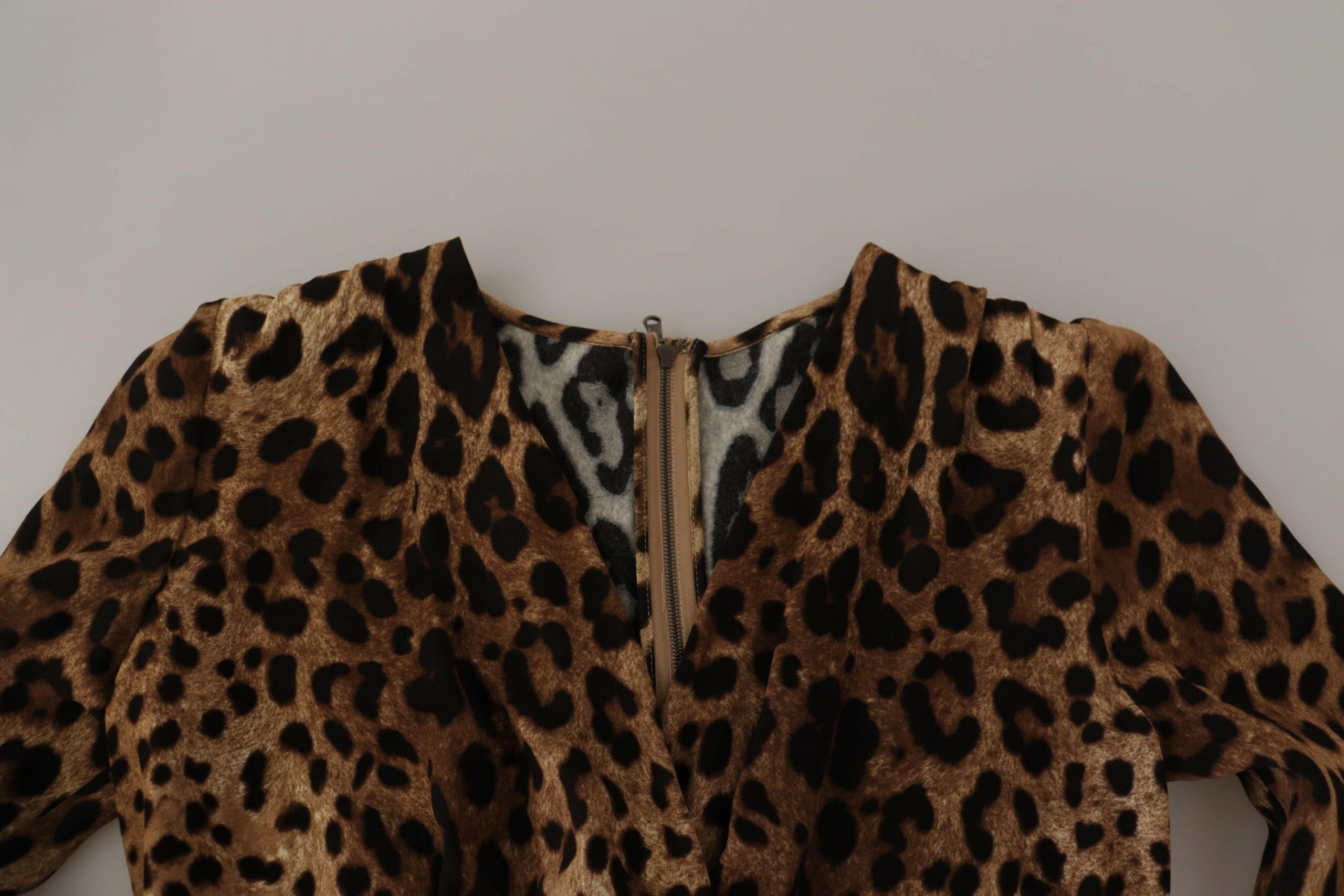 Dolce & Gabbana Brown Leopard Wrap A-line Maxi Viscose Dress -   -  Dolce & Gabbana.