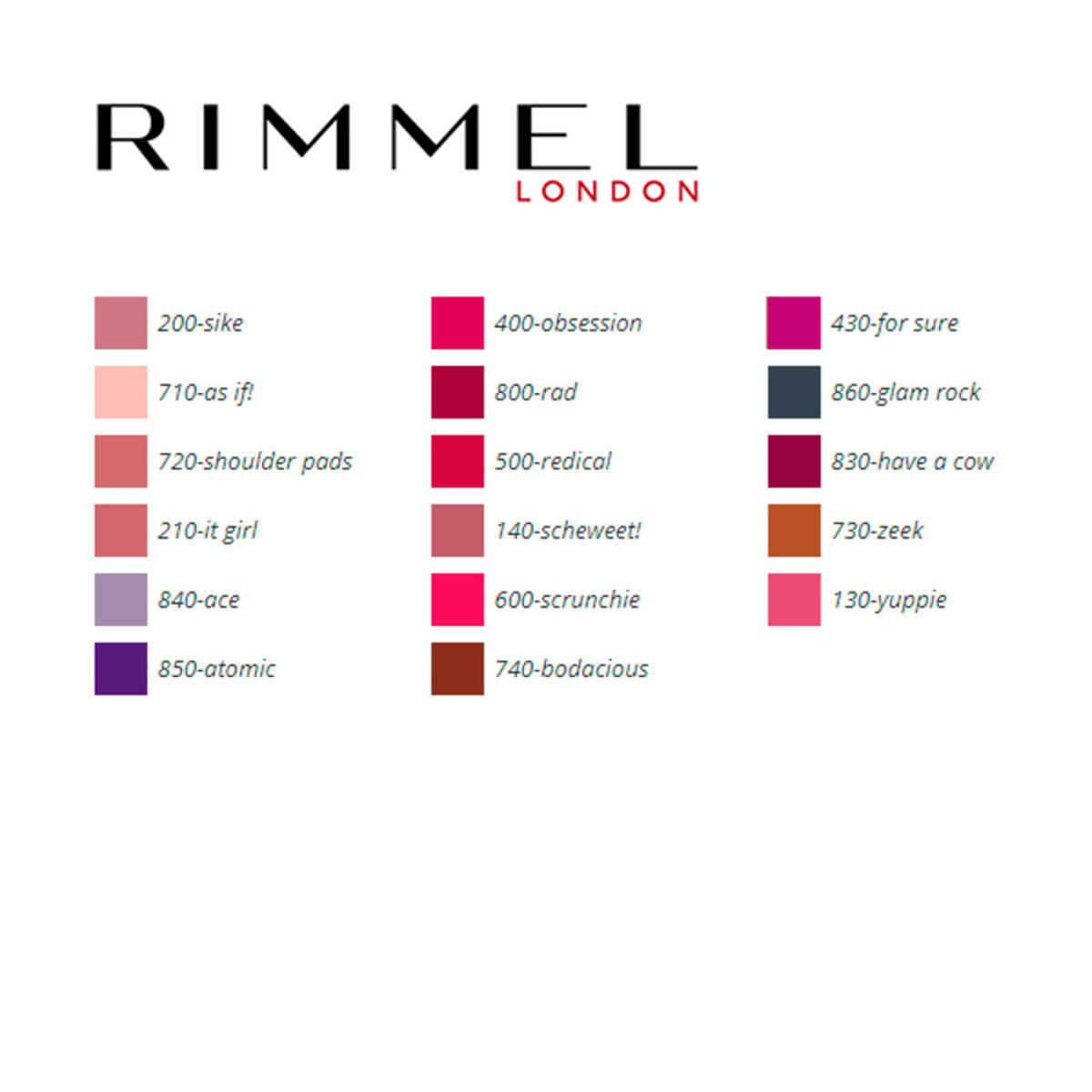 Lipstick Rimmel London (5,5 ml) -  Beauty, Make-up -  Rimmel London.