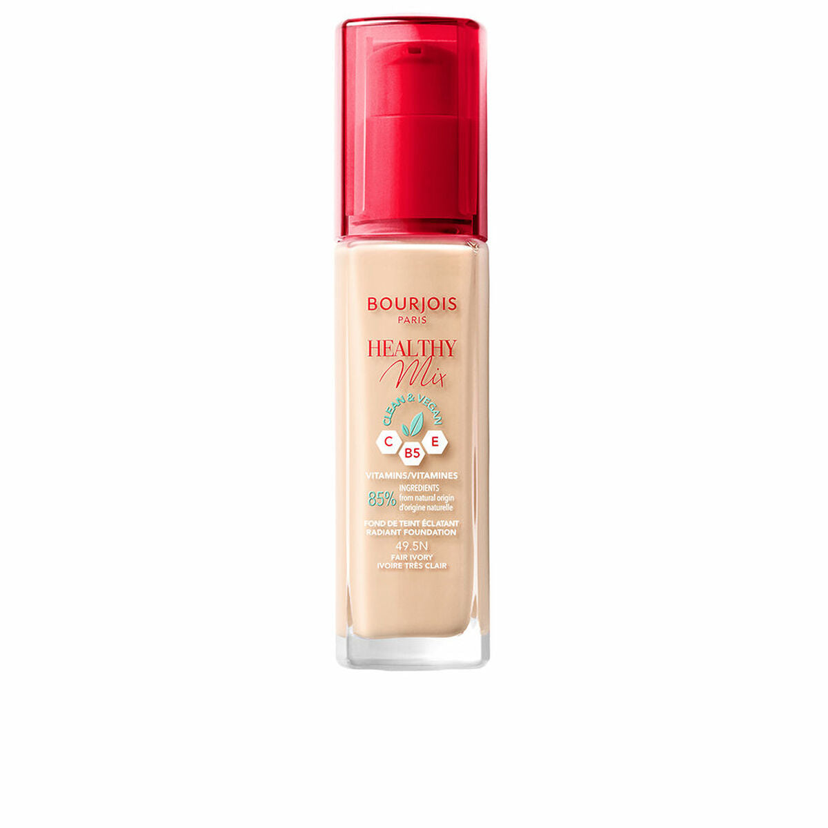 Liquid Make Up Base Bourjois Healthy Mix Nº 49.5N Fair ivory 30 ml -  Beauty, Make-up -  Bourjois.