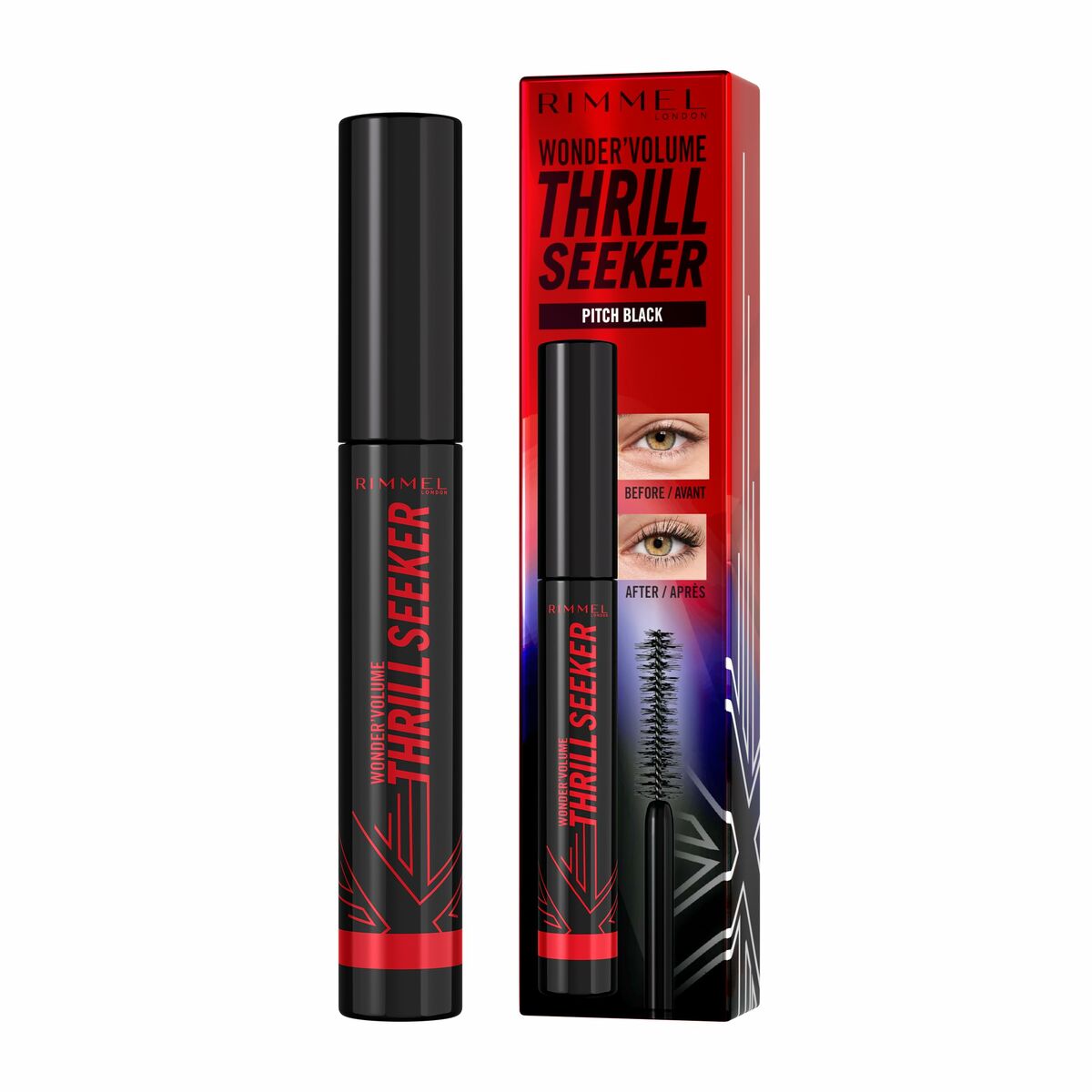 Mascara Rimmel London Volume Thrill Seeker Nº 004 Pitch Black 8 ml -  Beauty, Make-up -  Rimmel London.