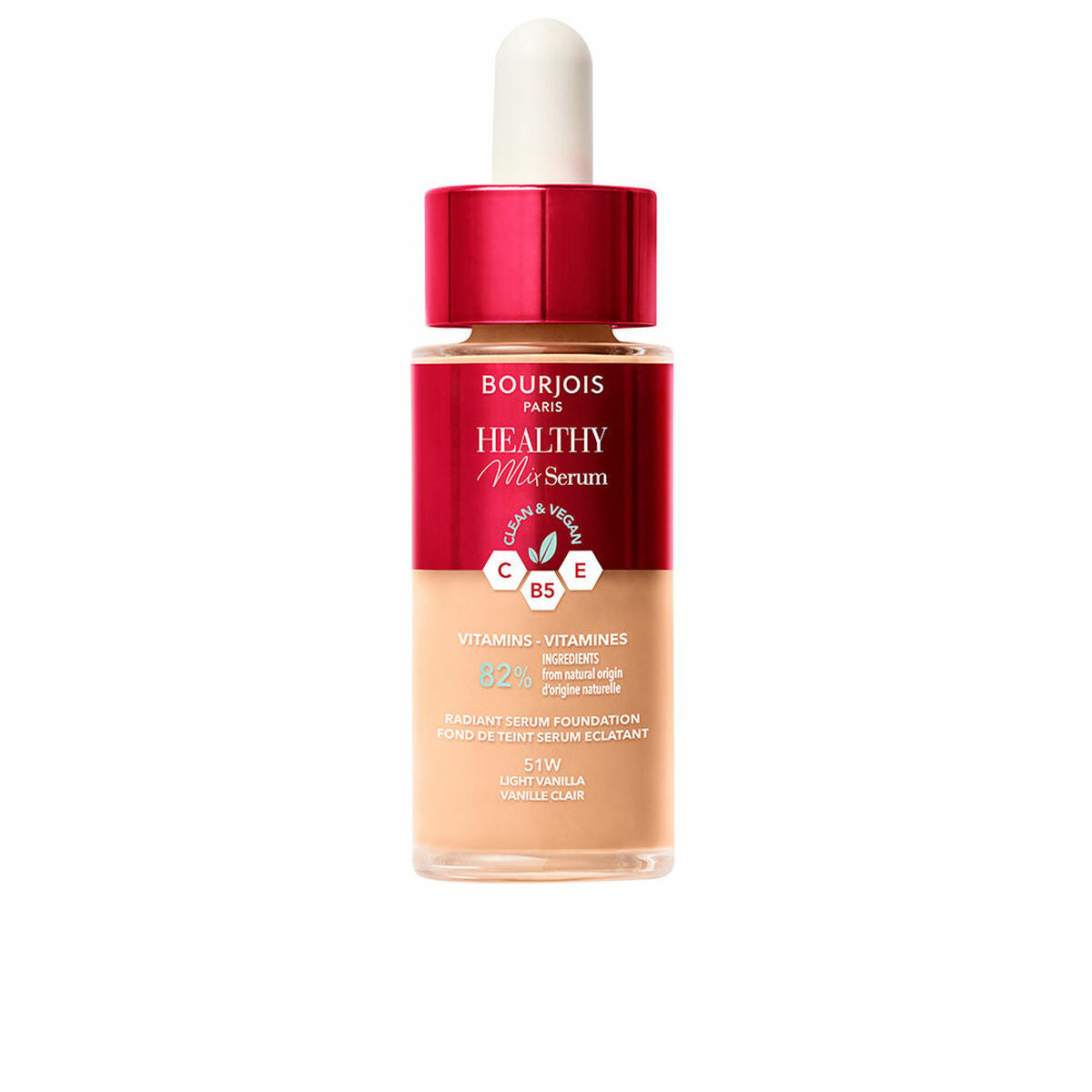 Liquid Make Up Base Bourjois Healthy Mix Serum Nº 51W Light vanilla 30 ml -  Beauty, Make-up -  Bourjois.
