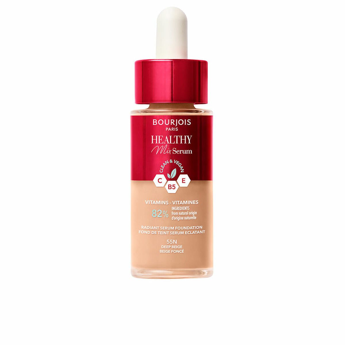 Liquid Make Up Base Bourjois Healthy Mix Serum Nº 55N Deep beige 30 ml -  Beauty, Make-up -  Bourjois.