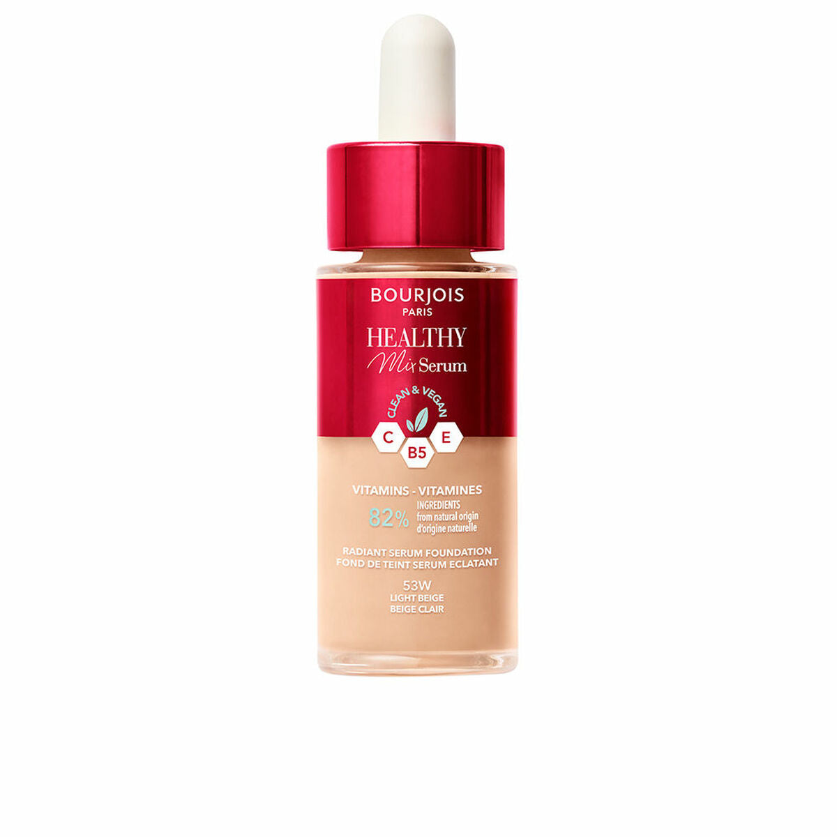 Liquid Make Up Base Bourjois Healthy Mix Serum Nº 53W Light beige 30 ml -  Beauty, Make-up -  Bourjois.