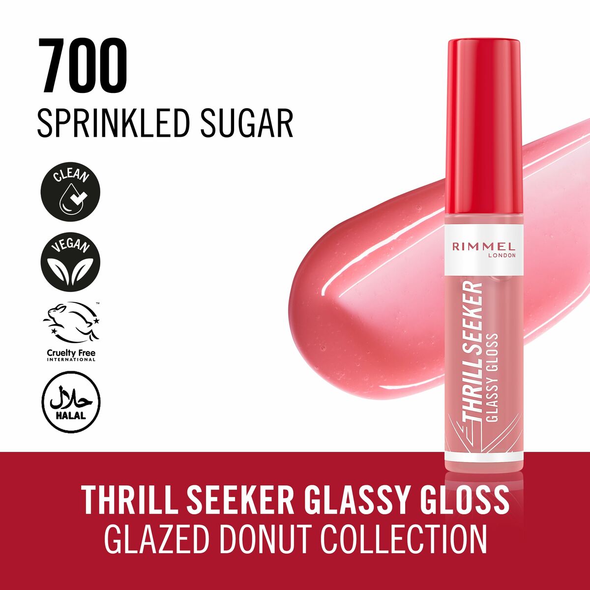 Lip-gloss Rimmel London THRILL SEEKER Nº 700-Sprinkled Sugar 6 ml -  Beauty, Make-up -  Rimmel London.