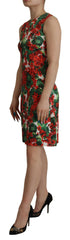 Dolce & Gabbana Multicolor Geranium Cotton Knee Length Dress -   -  Dolce & Gabbana.