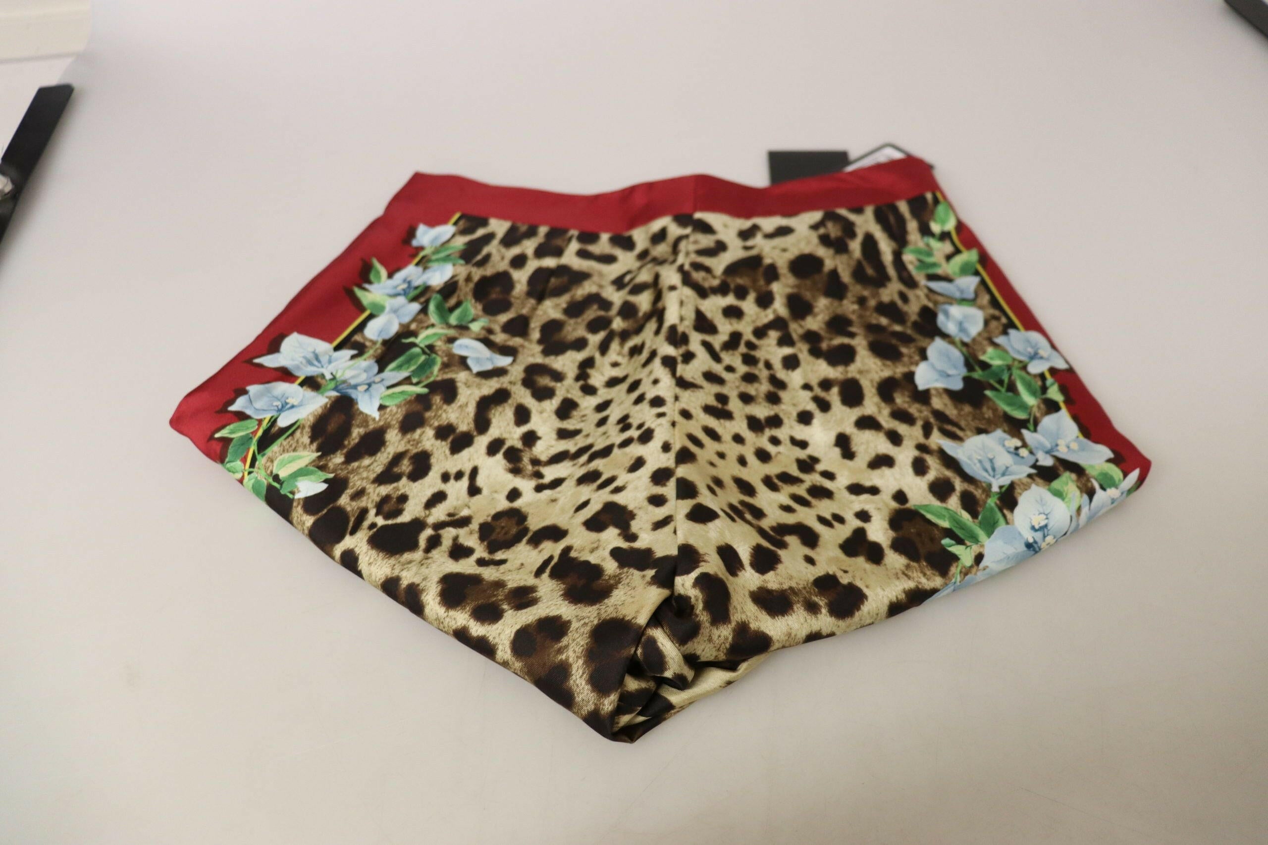 Dolce & Gabbana Multicolor Leopard Flora Printed Mid Waist Trouser Pants -   -  Dolce & Gabbana.