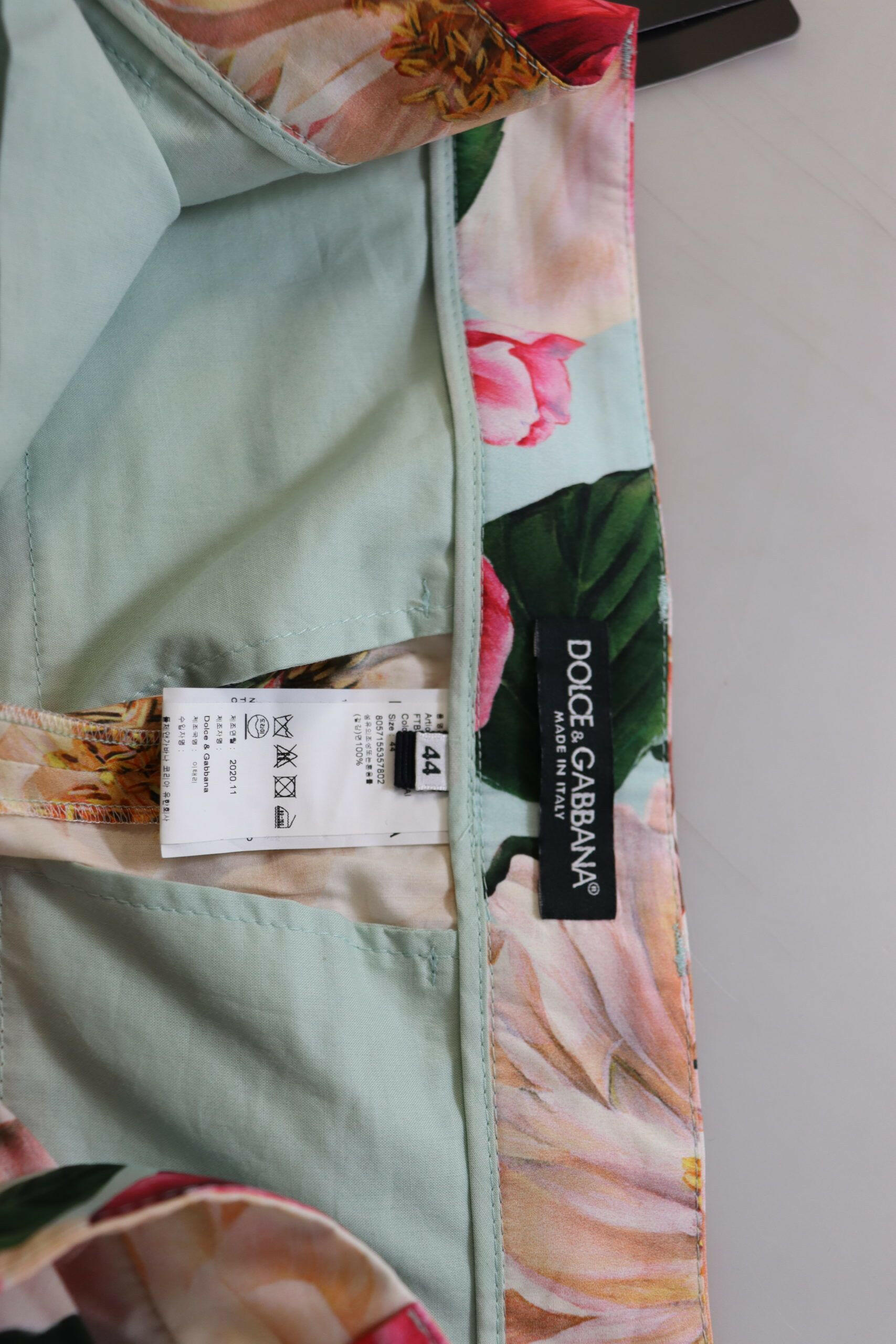 Dolce & Gabbana Multicolor Flora Printed High Waist Cropped Trouser Pants -   -  Dolce & Gabbana.