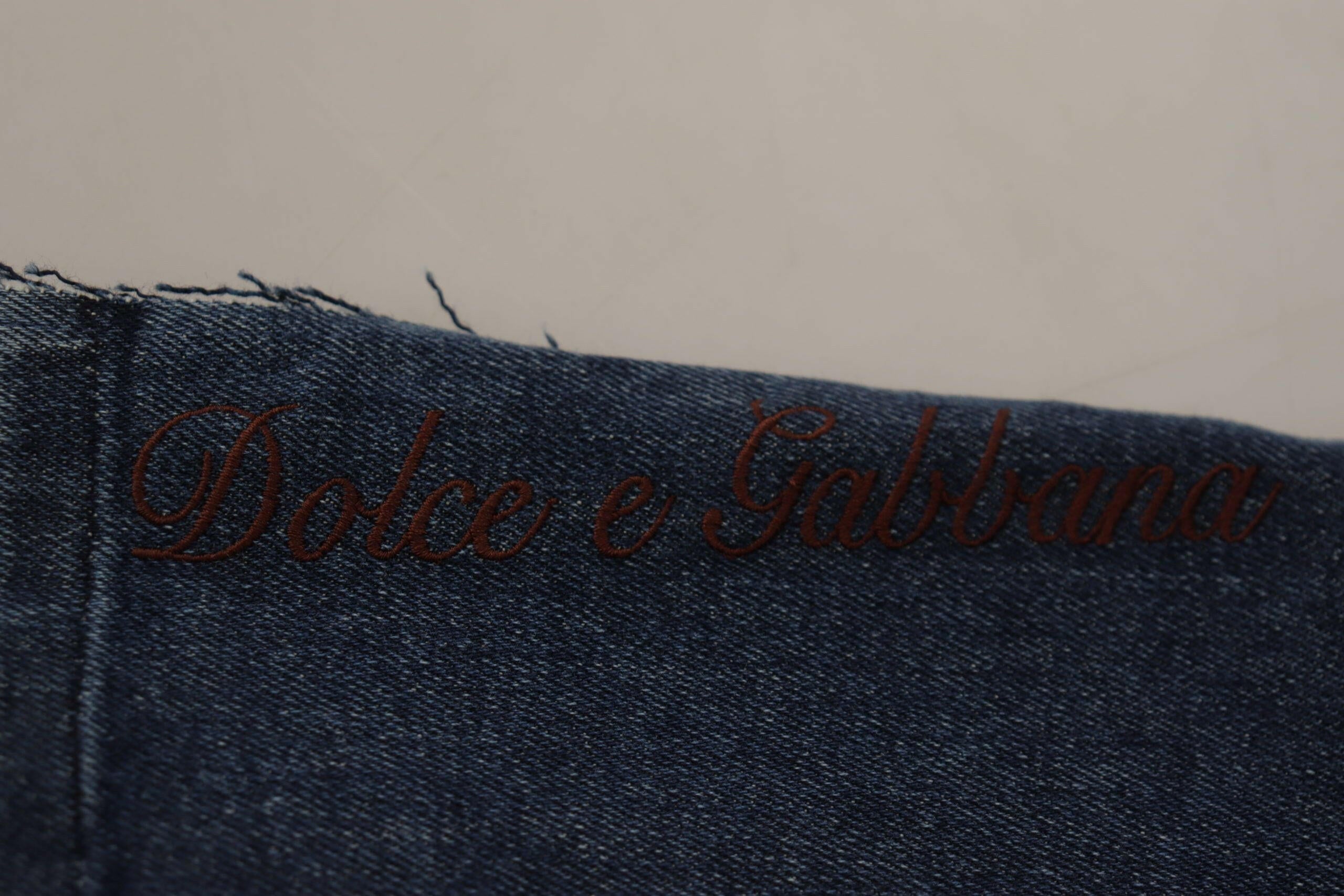 Dolce & Gabbana Multicolor Patchwork DG Fashion Wide Leg Denim Pant -   -  Dolce & Gabbana.