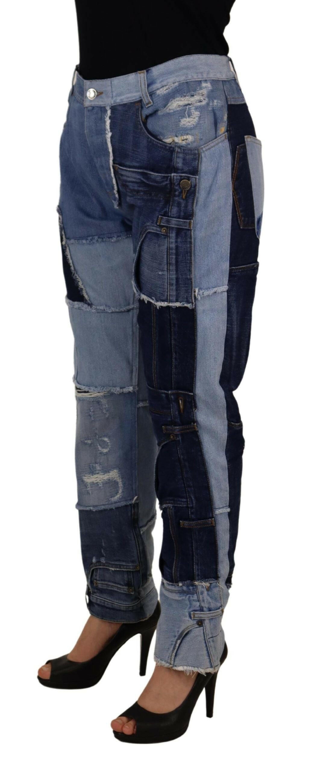 Dolce & Gabbana Multicolor Patchwork High Waist Denim Jeans -   -  Dolce & Gabbana.