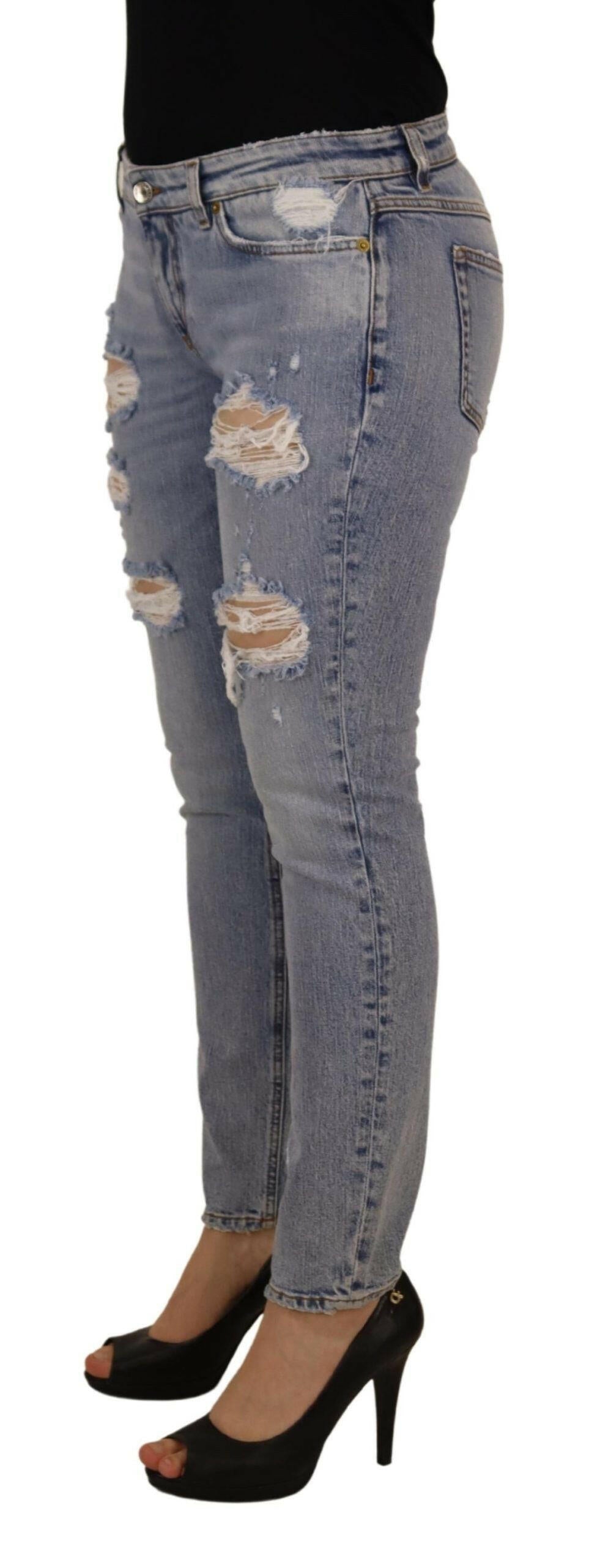 Dolce & Gabbana Blue Cotton Stretch Skinny Low Waist Denim Jeans -   -  Dolce & Gabbana.