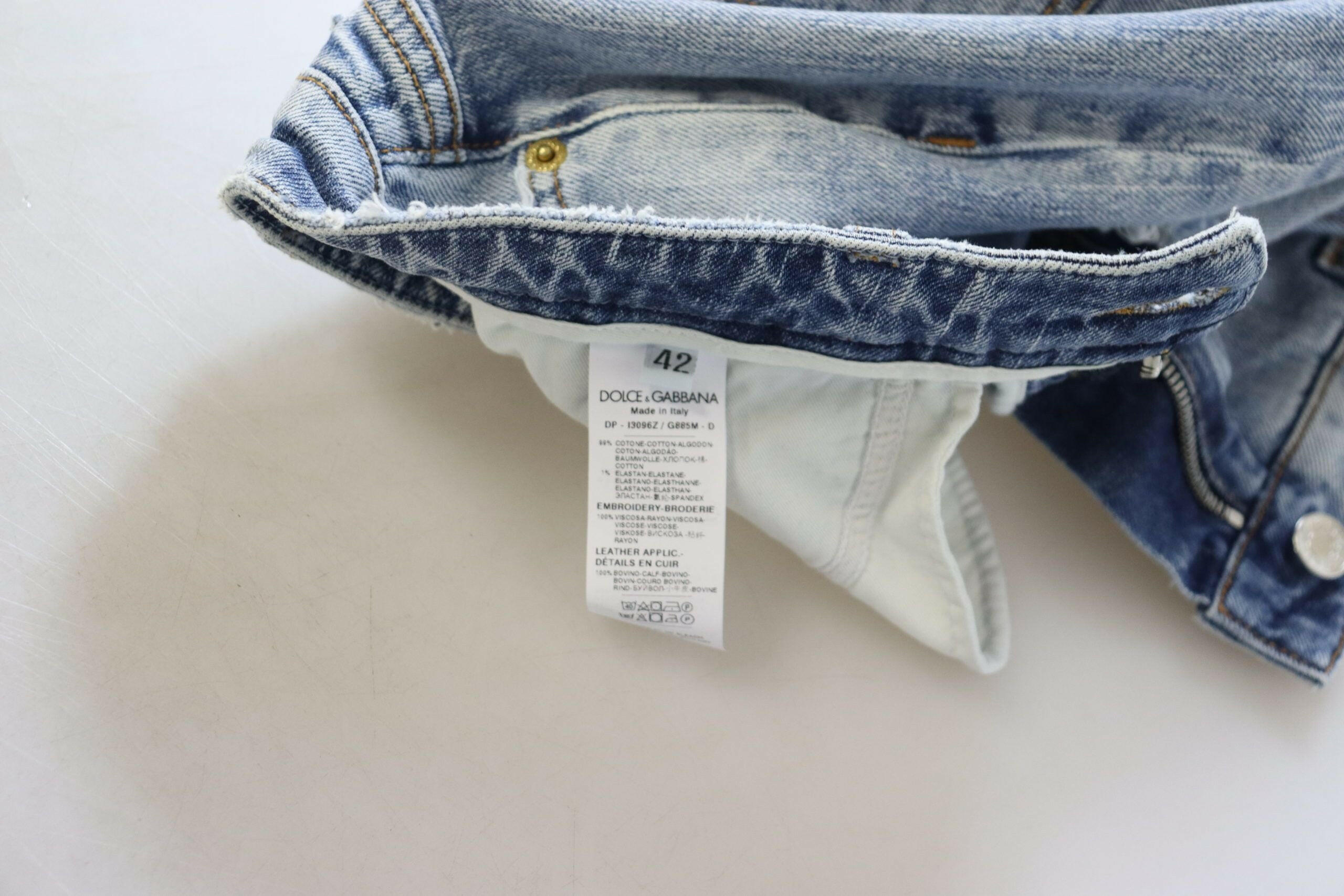 Dolce & Gabbana Blue Cotton Stretch Skinny Low Waist Denim Jeans -   -  Dolce & Gabbana.