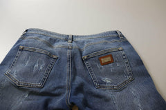 Dolce & Gabbana Blue Washed Cotton Skinny Low Waist Denim Jeans -   -  Dolce & Gabbana.