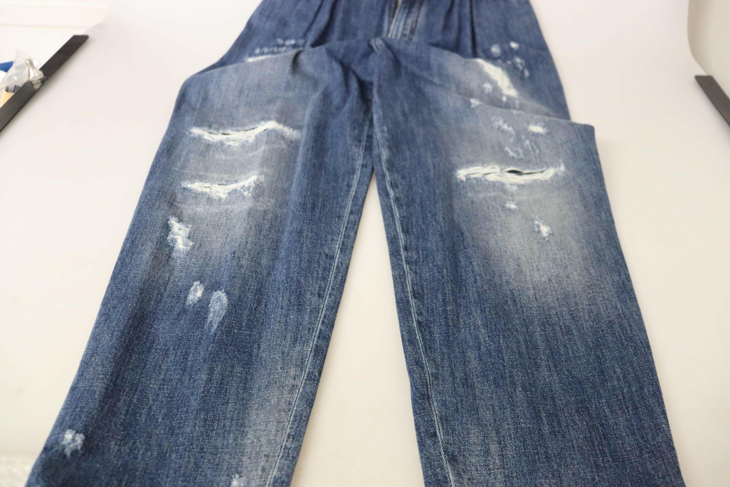 Dolce & Gabbana Blue Washed High Waist Loose Fit Pants -   -  Dolce & Gabbana.