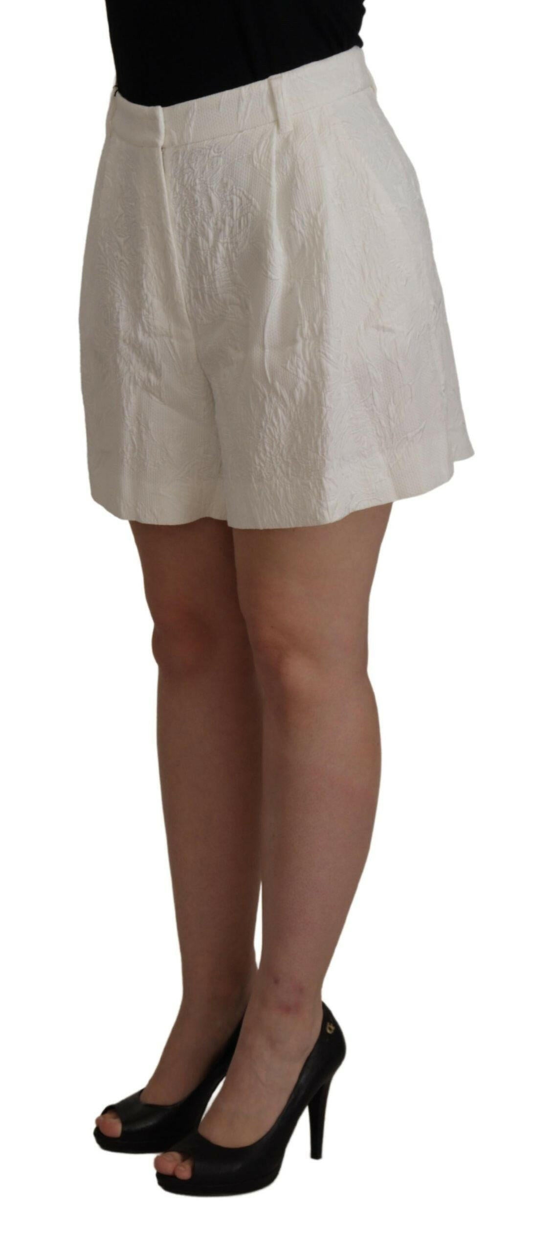Dolce & Gabbana White High Waist Culotte Cotton Shorts -   -  Dolce & Gabbana.