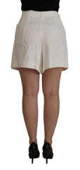 Dolce & Gabbana White High Waist Culotte Cotton Shorts -   -  Dolce & Gabbana.