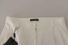 Dolce & Gabbana White High Waist Culotte Cotton Shorts -   -  Dolce & Gabbana.