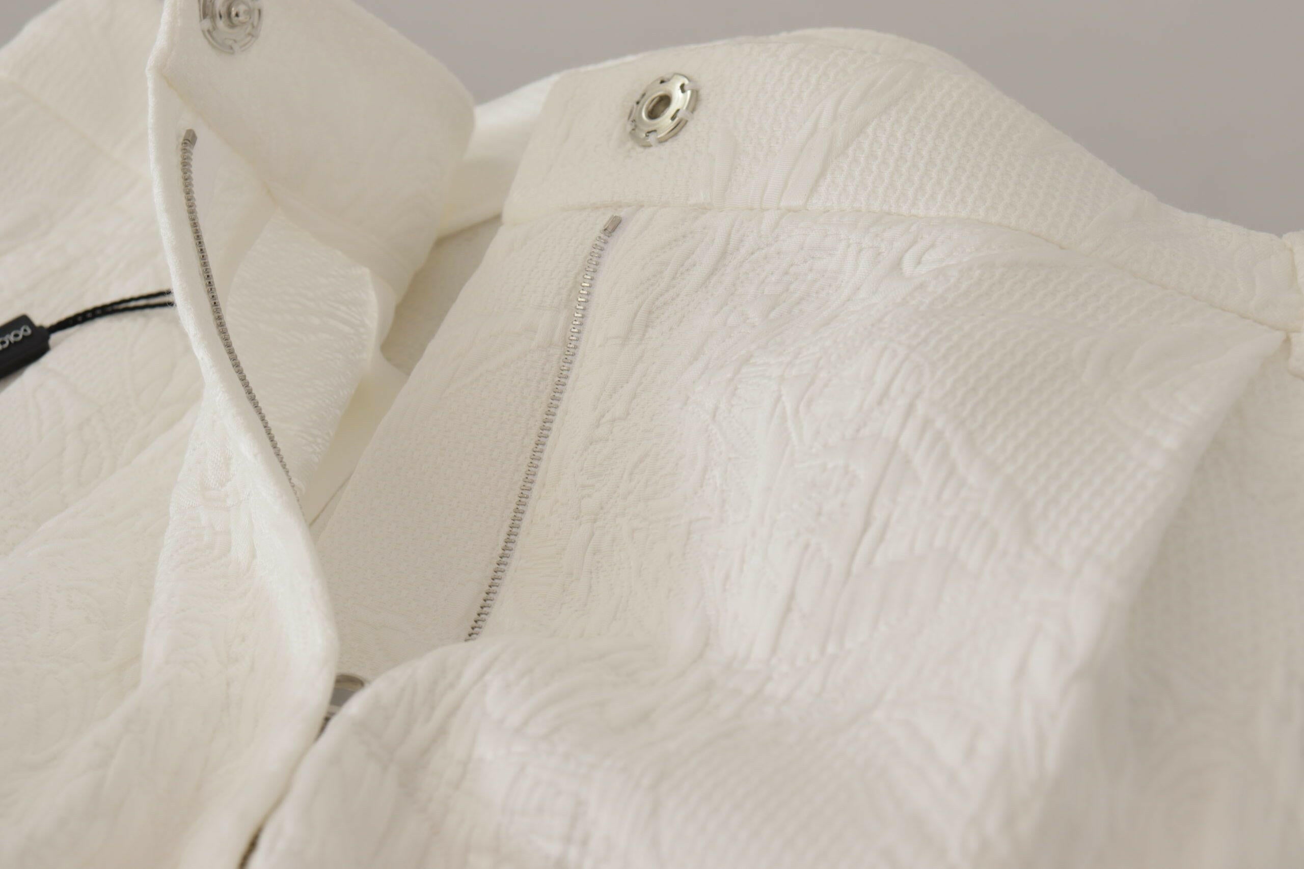 Dolce & Gabbana White High Waist Culotte Cotton Shorts -   -  Dolce & Gabbana.