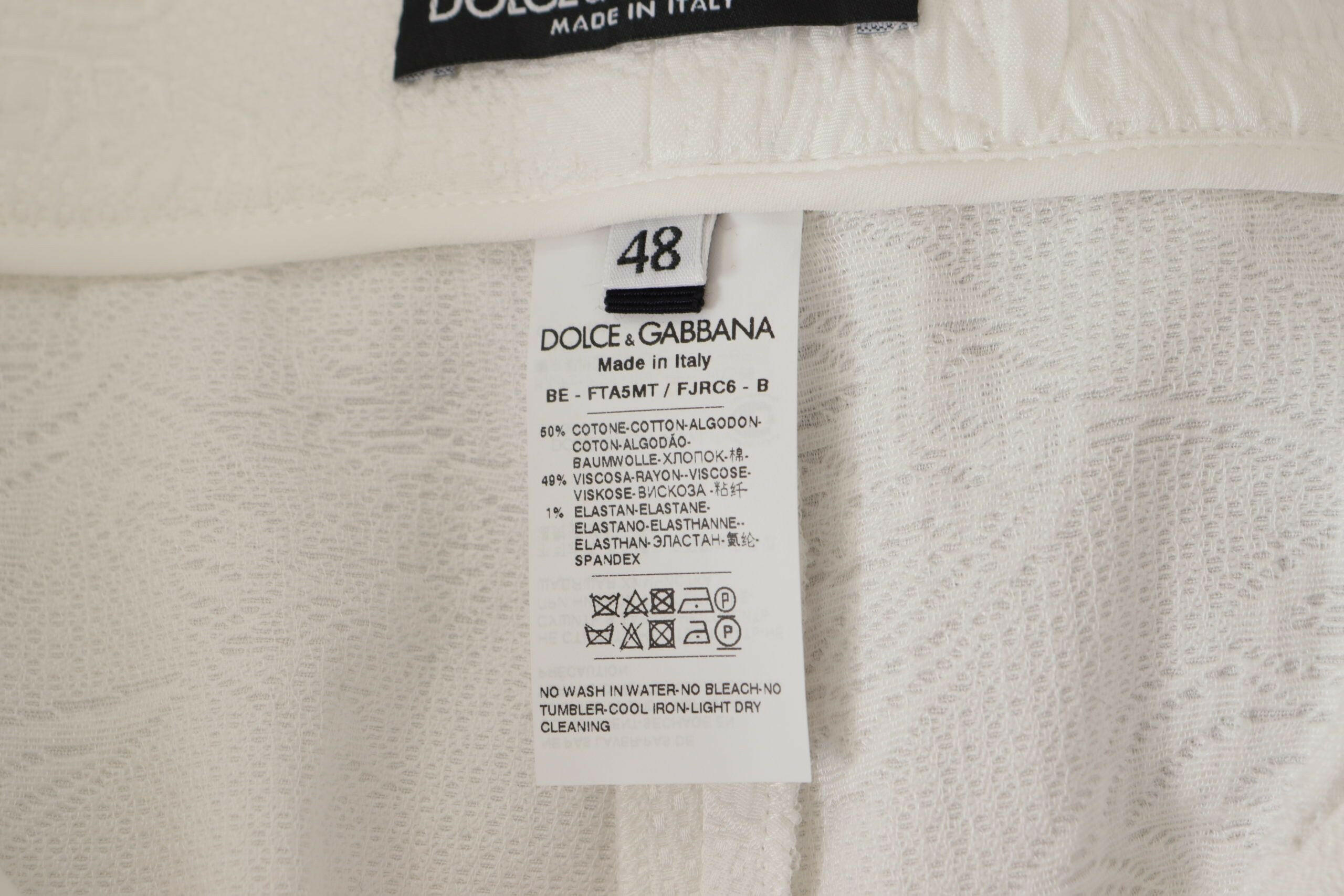 Dolce & Gabbana White High Waist Culotte Cotton Shorts -   -  Dolce & Gabbana.
