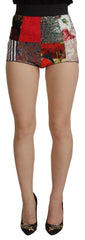 Dolce & Gabbana Multicolor Patchwork Jacquard Nylon Shorts -   -  Dolce & Gabbana.