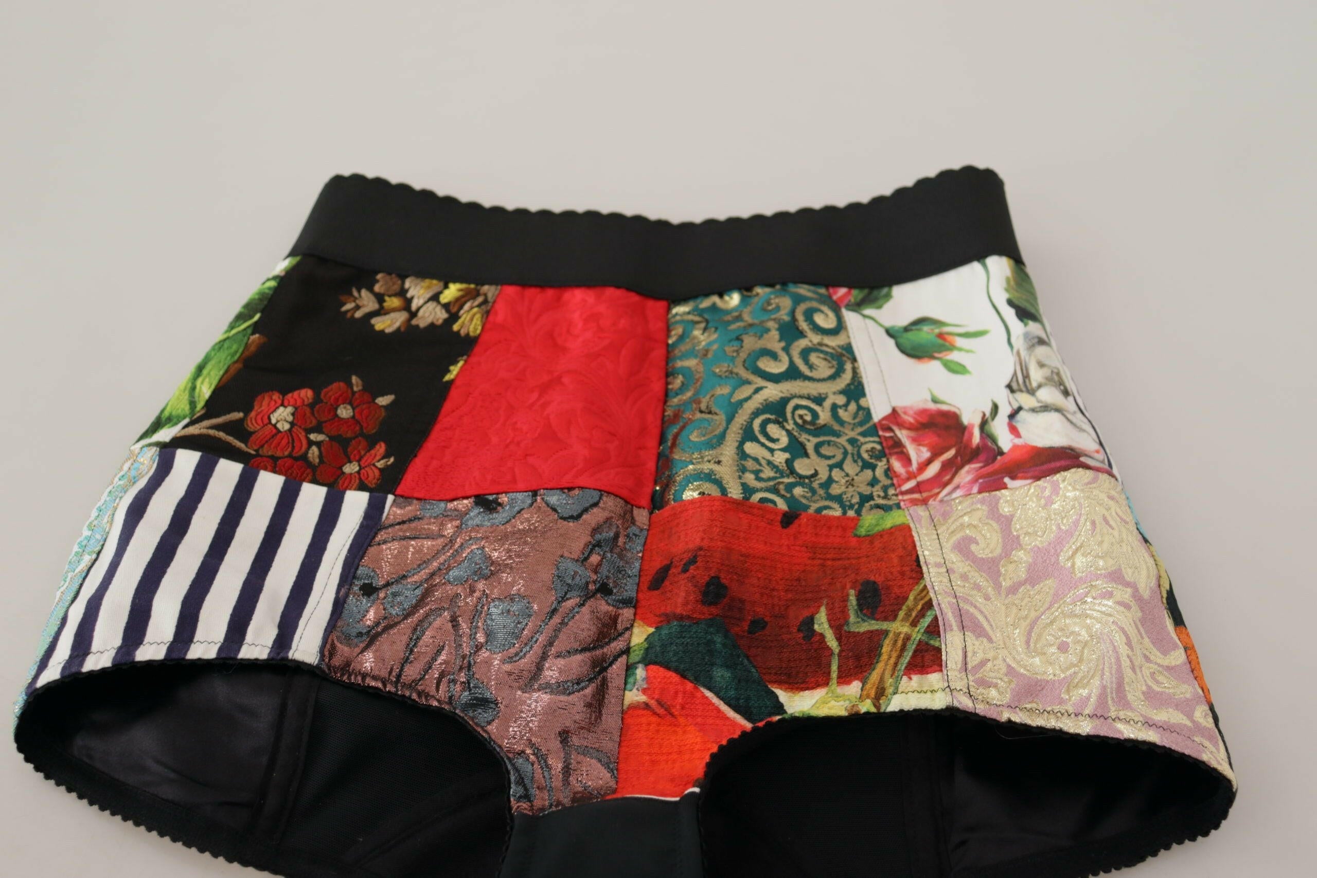 Dolce & Gabbana Multicolor Patchwork Jacquard Nylon Shorts -   -  Dolce & Gabbana.