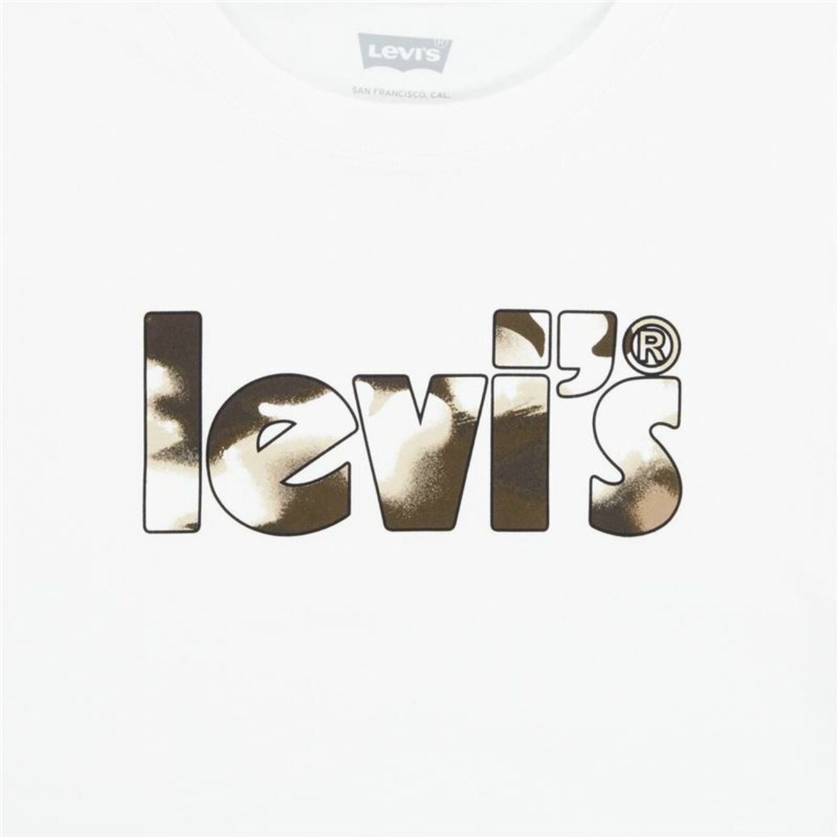 T-shirt Levi's Camo Poster Logo Bright White -  Clothing, Boys -  Levi's.