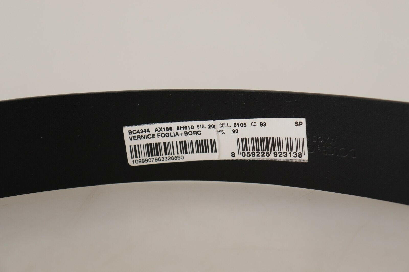 Dolce & Gabbana Blue Patent Leather Vernice Silver Logo Buckle Belt -   -  Dolce & Gabbana.