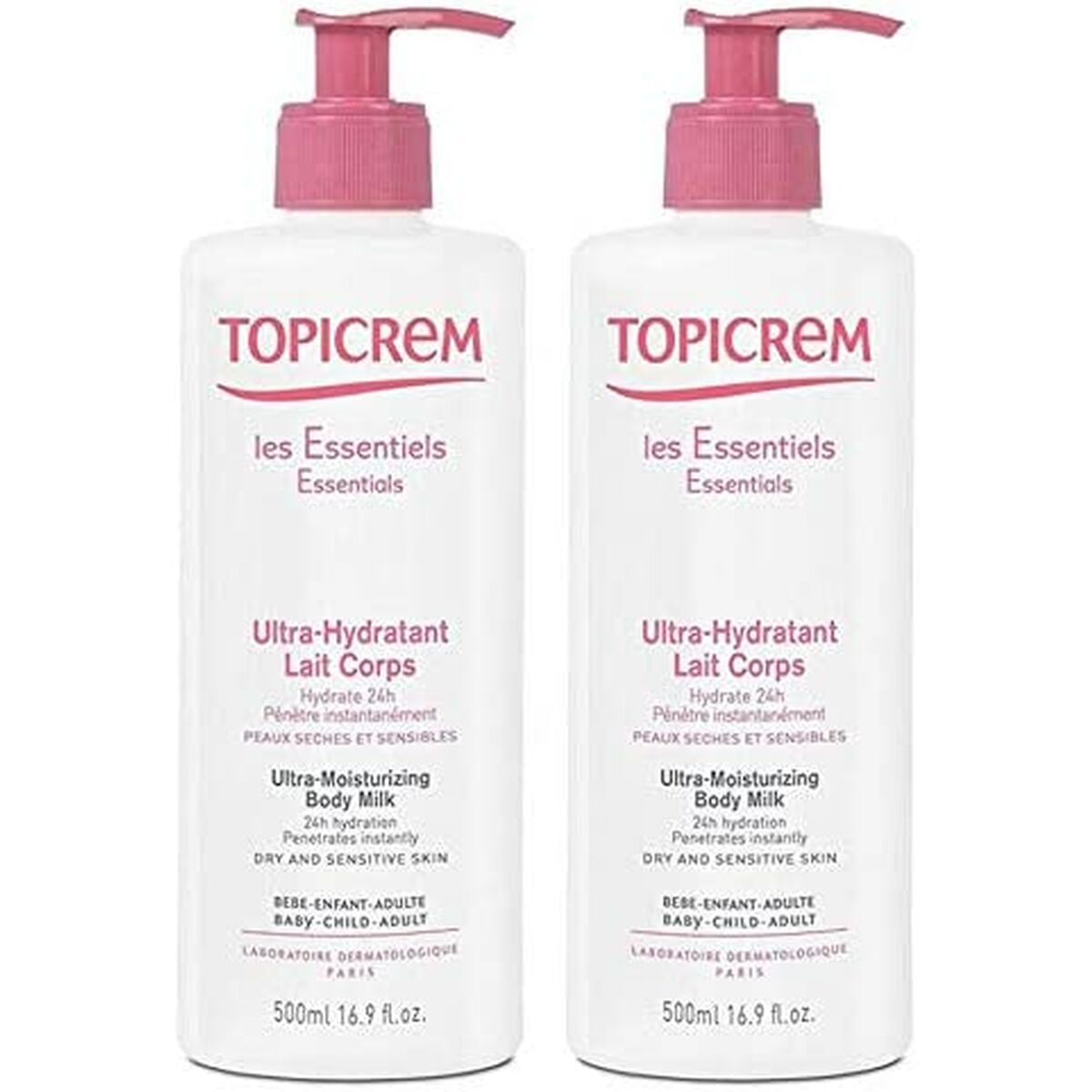 Moisturing Body Milk Topicrem 500 ml x 2 -  Beauty, Skin care -  Topicrem.