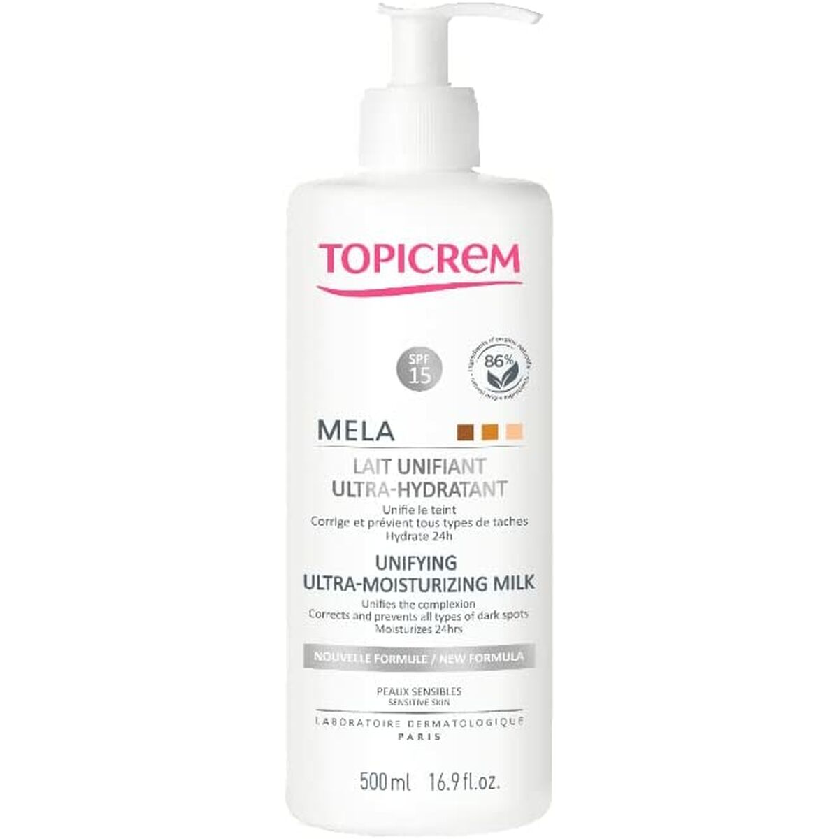 Moisturing Body Milk Topicrem Mela Anti-stain 500 ml -  Beauty, Skin care -  Topicrem.