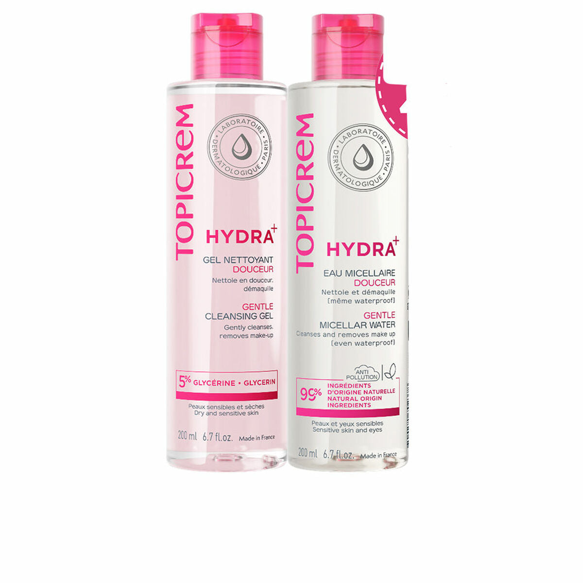 Facial Cleansing Gel Topicrem HYDRA+ 2 Pieces -  Beauty, Skin care -  Topicrem.