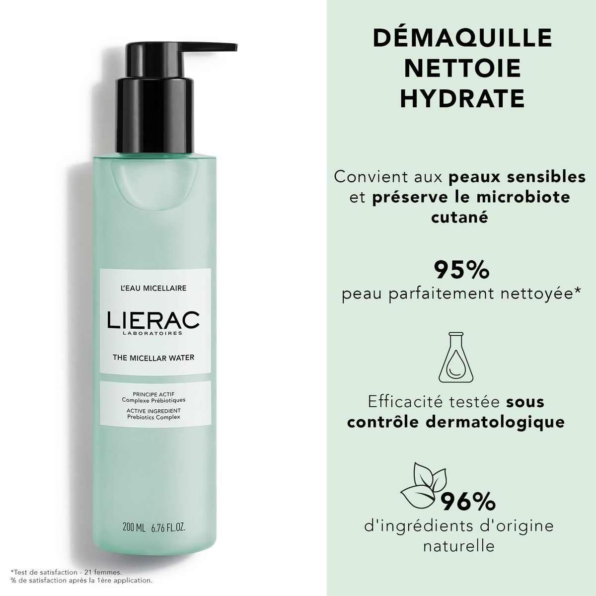 Facial Make Up Remover Lierac L'Eau Micellaire 50 ml -  Beauty, Skin care -  Lierac.
