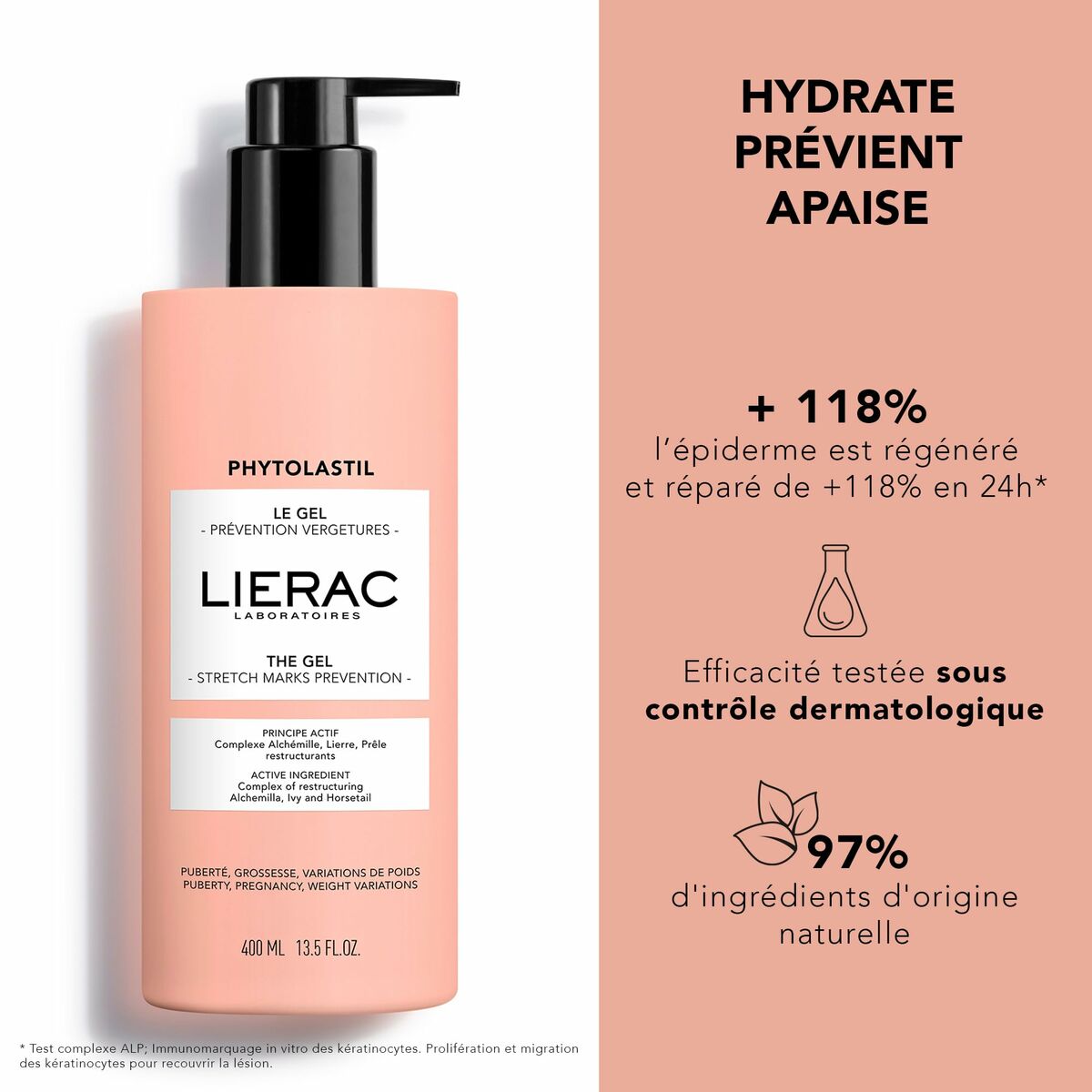 Anti-Stretch Mark Cream Lierac PHYTOLASTIL 400 ml Gel -  Beauty, Skin care -  Lierac.