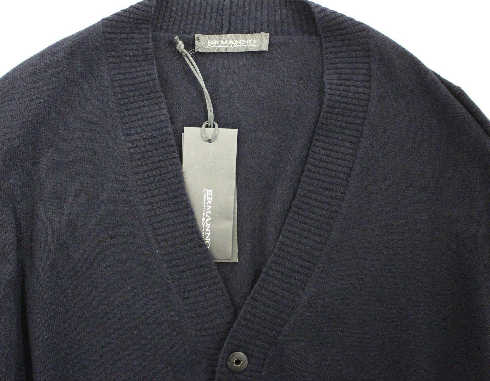 Ermanno Scervino Blue Wool Cashmere Cardigan Pullover Sweater -   -  Ermanno Scervino.