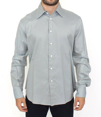 Ermanno Scervino Gray Cotton Long Sleeve Casual Shirt Top -   -  Ermanno Scervino.