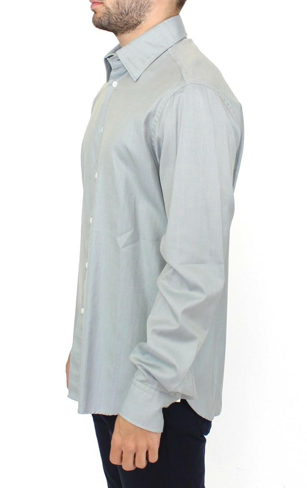 Ermanno Scervino Gray Cotton Long Sleeve Casual Shirt Top -   -  Ermanno Scervino.