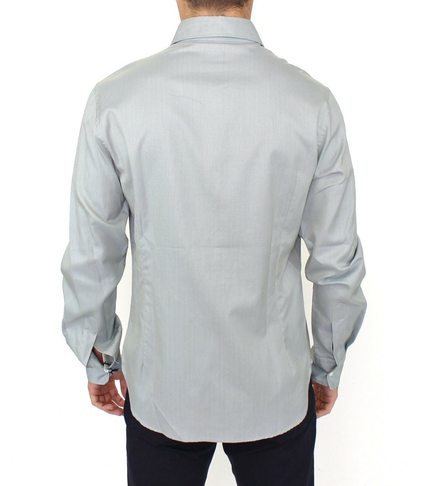 Ermanno Scervino Gray Cotton Long Sleeve Casual Shirt Top -   -  Ermanno Scervino.