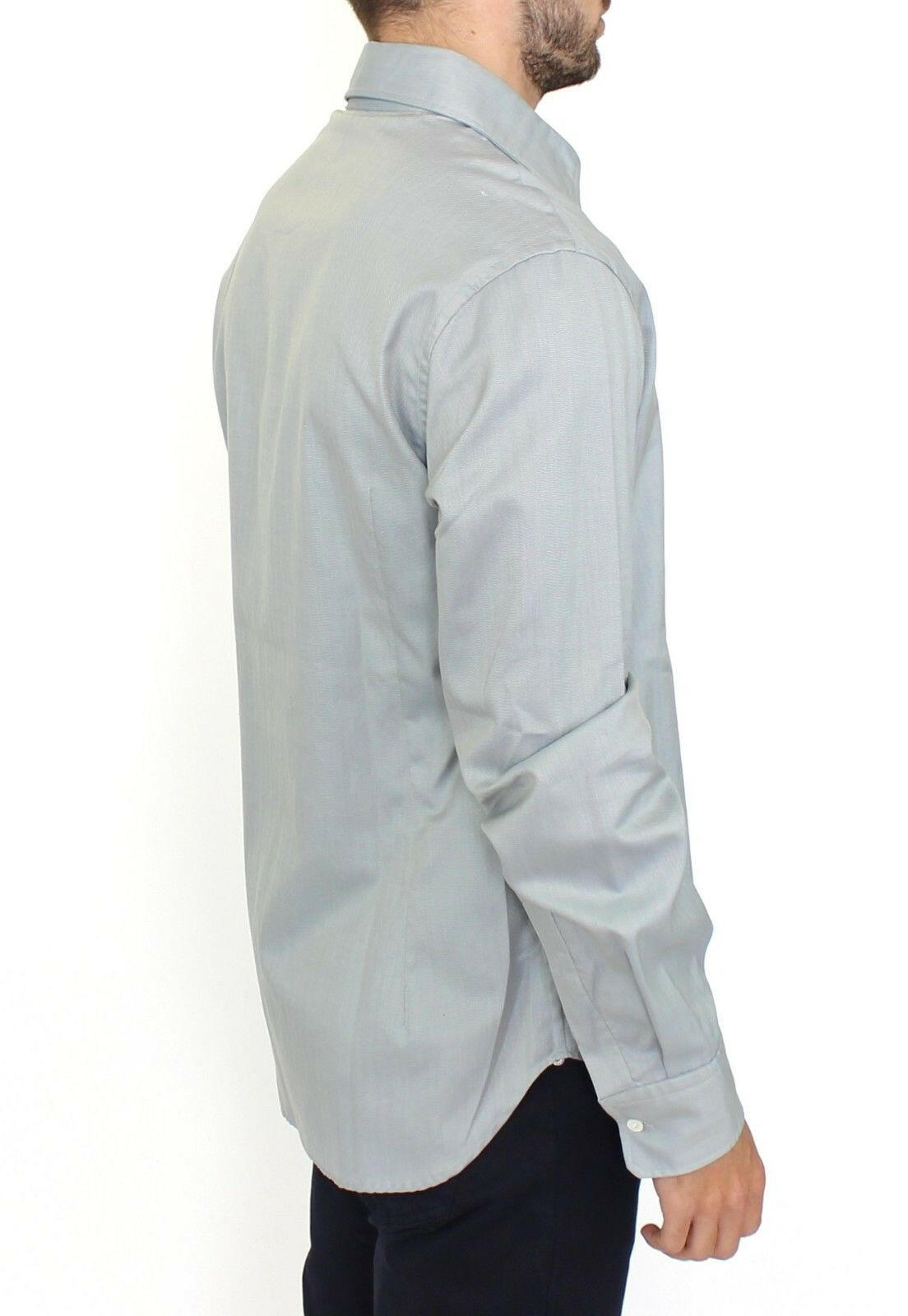 Ermanno Scervino Gray Cotton Long Sleeve Casual Shirt Top -   -  Ermanno Scervino.