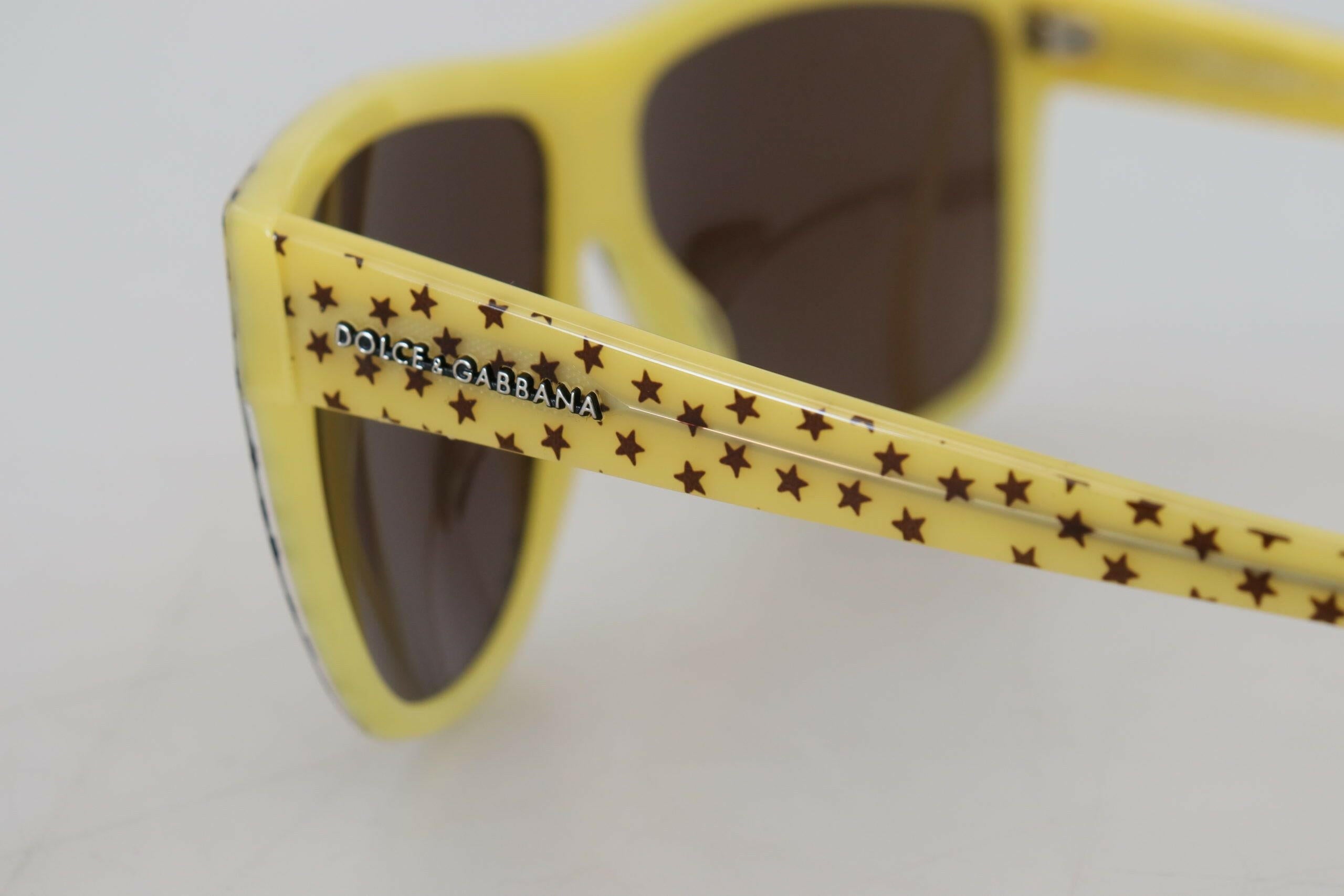 Dolce & Gabbana Yellow Stars Acetate Square Shades DG4125 Sunglasses -  Jewellery, Women -  Dolce & Gabbana.
