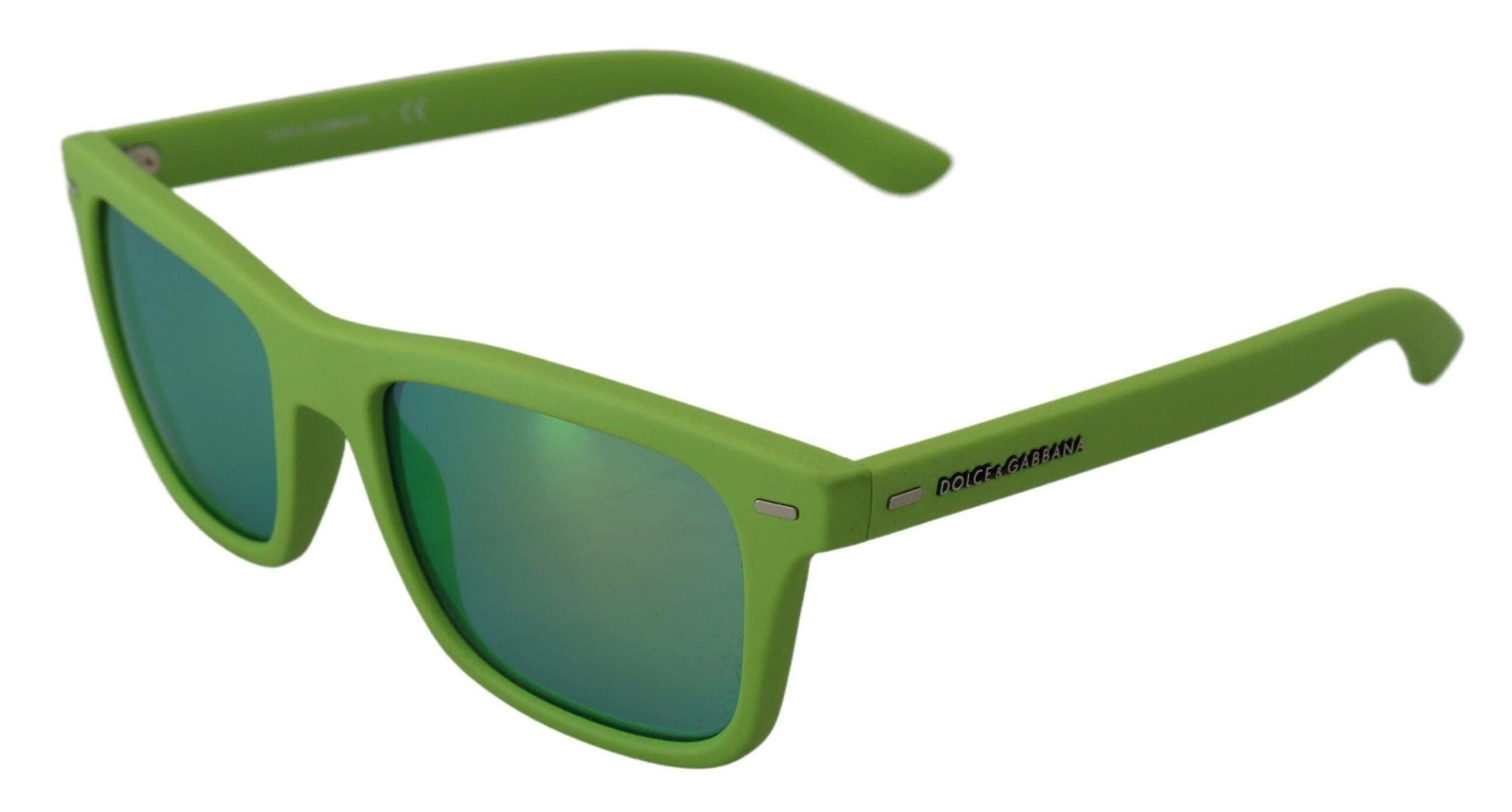 Dolce & Gabbana Green Rubber Full Rim Frame Shades DG6095 Acid Sunglasses -  Jewellery, Women -  Dolce & Gabbana.