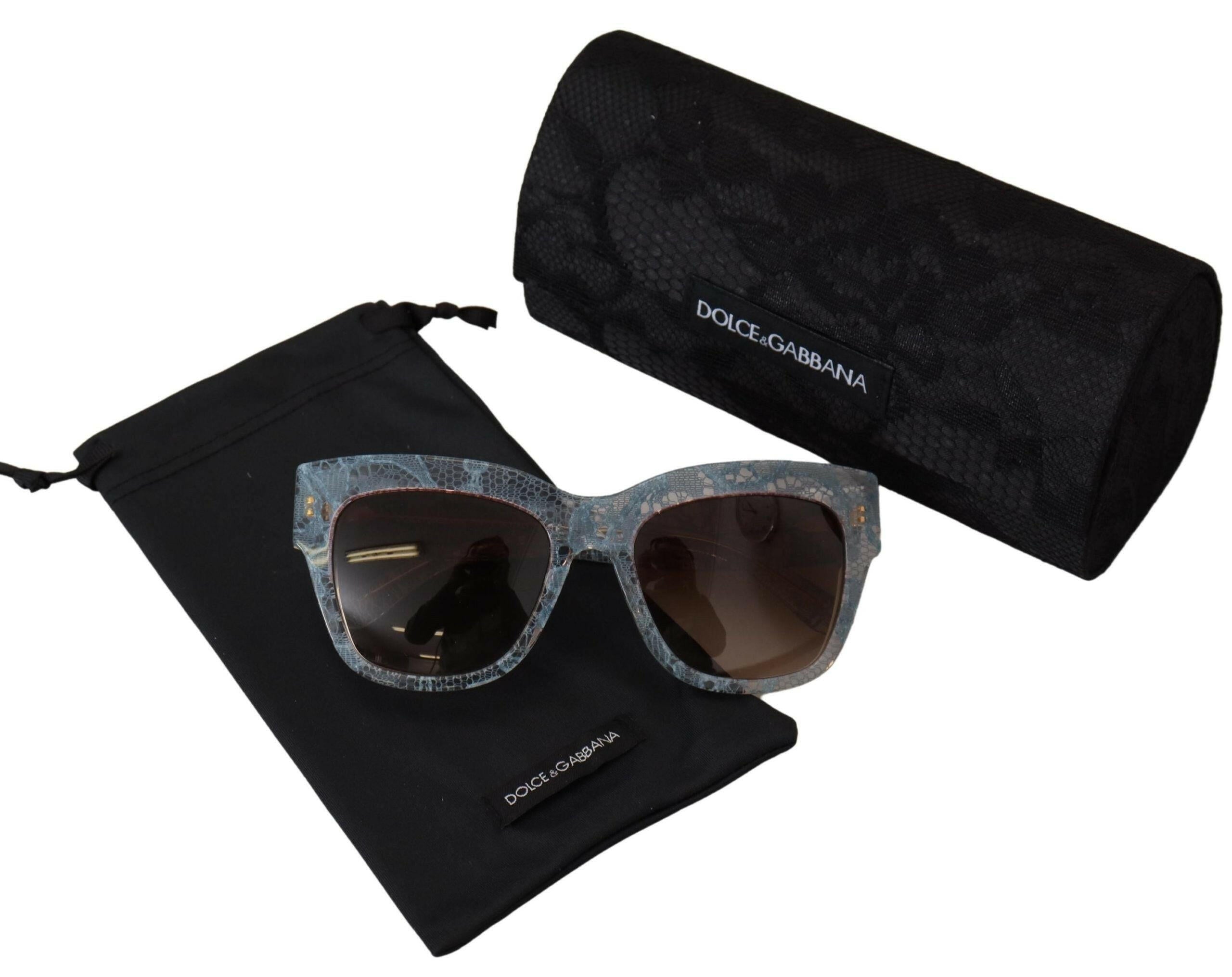 Dolce & Gabbana Blue Lace Acetate Rectangle DG4231 Shades Sunglasses -  Jewellery, Women -  Dolce & Gabbana.