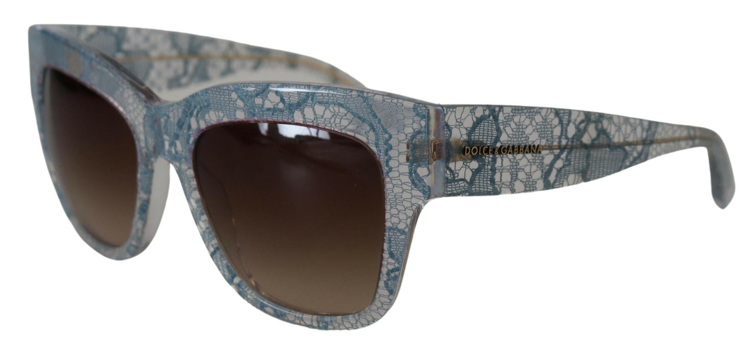 Dolce & Gabbana Blue Lace Acetate Rectangle DG4231 Shades Sunglasses -  Jewellery, Women -  Dolce & Gabbana.