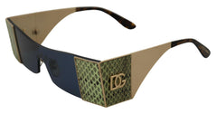 Dolce & Gabbana Gold Metal Rectangle Shades DG2263 Sunglasses -  Jewellery, Women -  Dolce & Gabbana.
