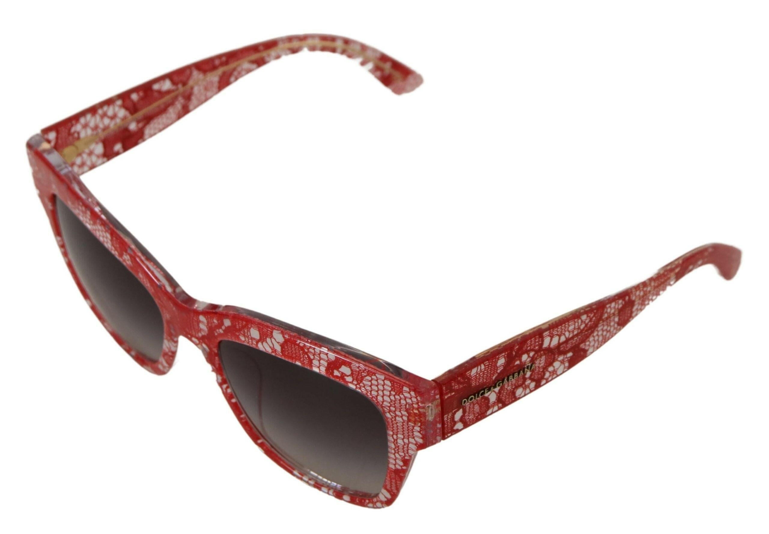 Dolce & Gabbana Red Lace Acetate Rectangle Shades  DG4231F  Sunglasses -  Jewellery, Women -  Dolce & Gabbana.