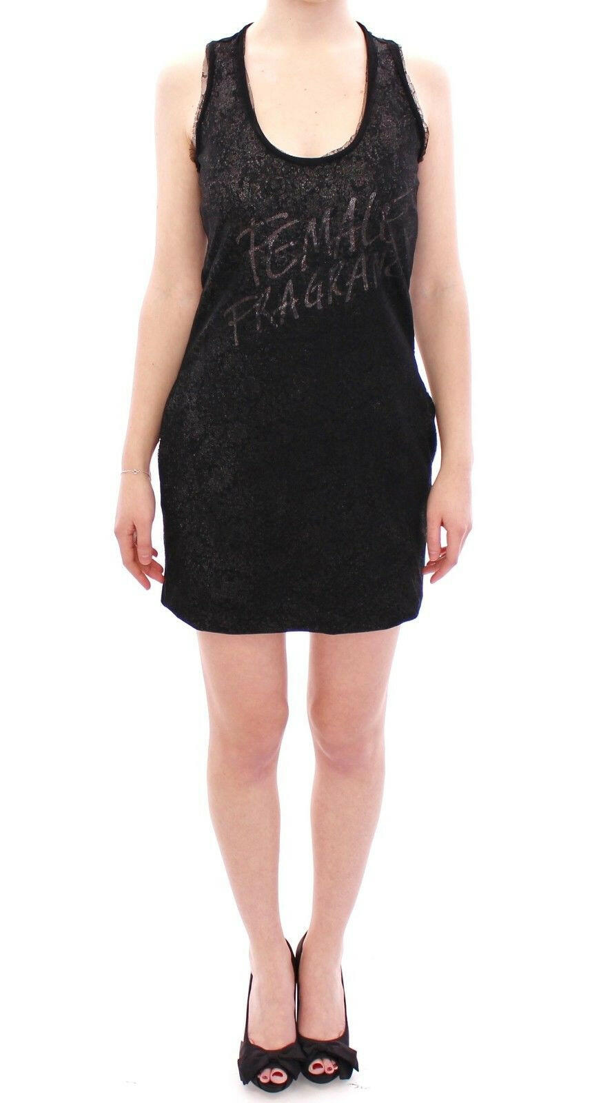 Ermanno Scervino Black Lace Lined Stretch Mini Dress -   -  Ermanno Scervino.