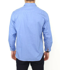 Ermanno Scervino Blue Cotton Dress Classic Fit Shirt -   -  Ermanno Scervino.