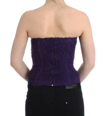Ermanno Scervino Lingerie Purple Corset Bustier Top Floral Lace -   -  Ermanno Scervino.
