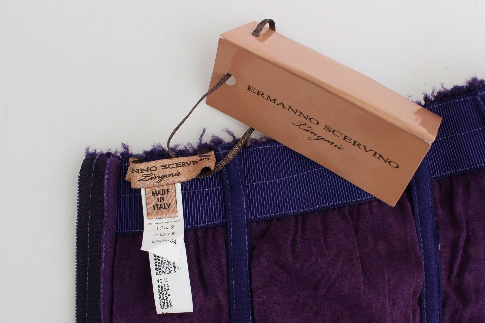 Ermanno Scervino Lingerie Purple Corset Bustier Top Floral Lace -   -  Ermanno Scervino.